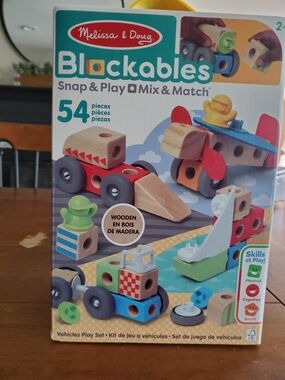 Melissa & Doug Blockables Snap & Play Vehicles Toy Set - Multicolor